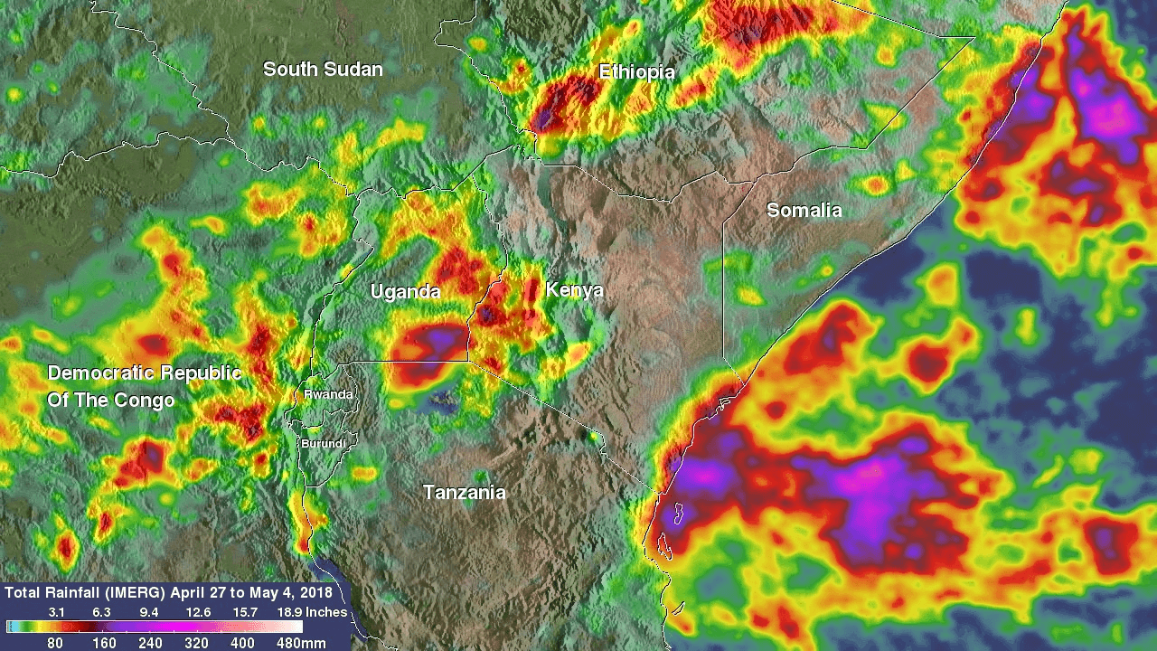 weatherbit map with heat signatures for rainfall