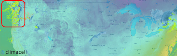 weather map forecast in north west usa