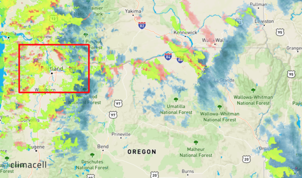 portland oregon weather map