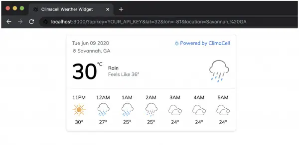weather widget weather api