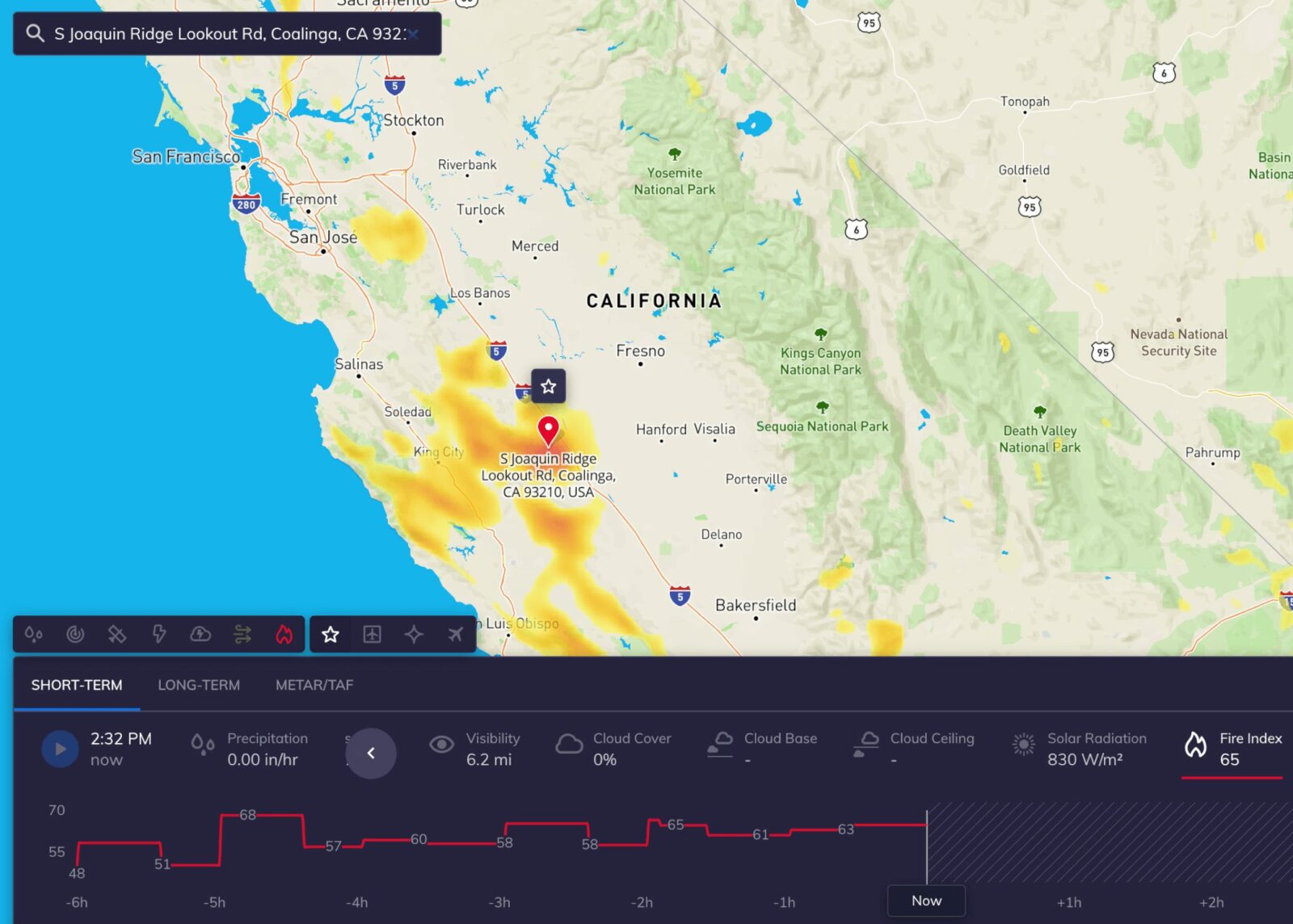 climacell fire index wildfire risk