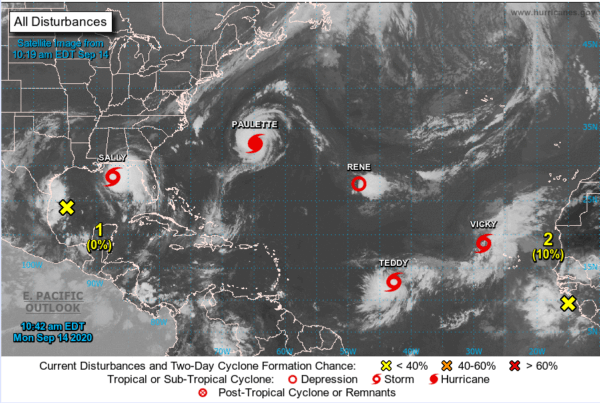 active hurricanes 2020