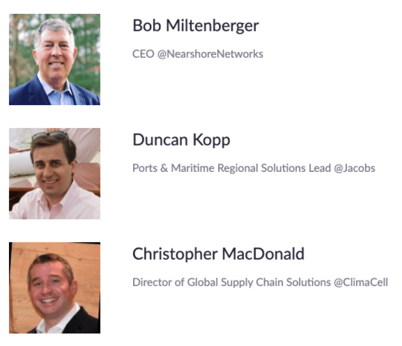 climaseries port operations webinar speakers