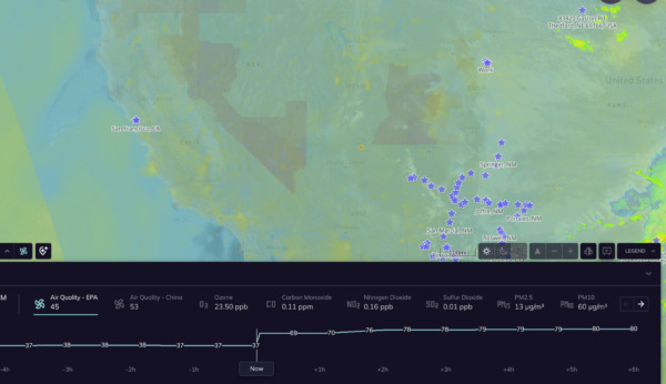 air quality index Tomorrow.io