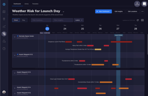 space x space force weather dashboard tomorrow.io