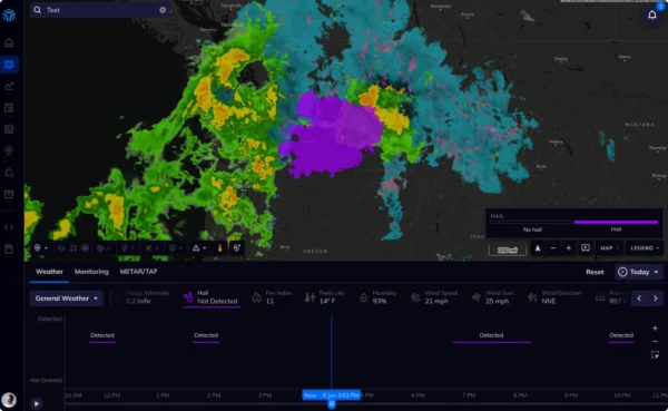 Tomorrow.io's Hail Index allows you to monitor exactly when and where hail is expected across the United States and Canada. 