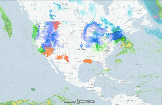 weather map - US