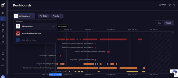 Tomorrow.io's Insights Dashboard has been upgraded to Dashboards 2.0, featuring views for easier access to condition-based Insights.