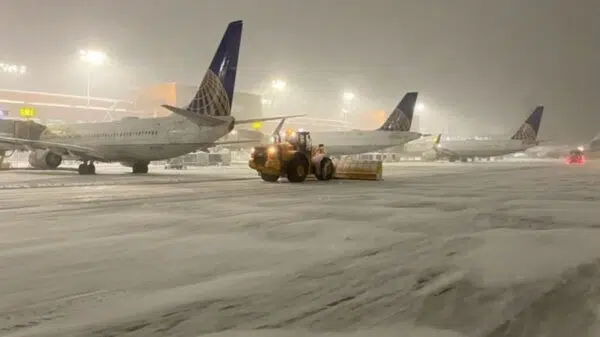 Salt Lake City International Airport frozen in winter 2022-2023. Weather and Climate AI can support airports during these hazardous weather conditions. 