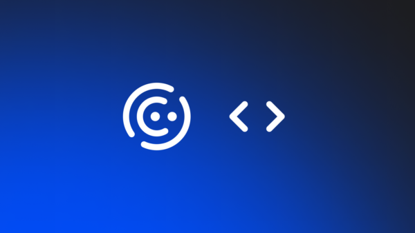 The Gale API — the Tomorrow.io mark beside code brackets on brand blue