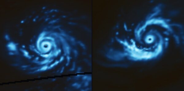 Two Category-5 super typhoons — Bavi and Sinlaku — over the Mariana Islands, three months apart, in microwave satellite scans