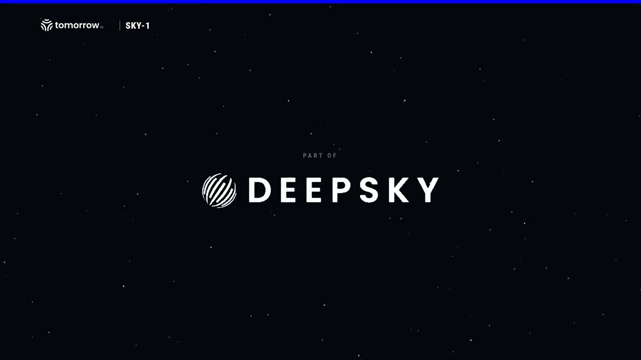 The DeepSky wordmark on a black starfield, under the words part of